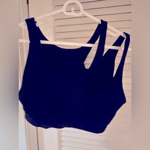 Black Becca sports bra with cut out shaping in size L